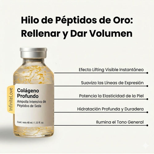 Ashley Silk — Ampolla Tensora de Seda + 30 Péptidos Efecto Lifting Sin Agujas · 30 ml