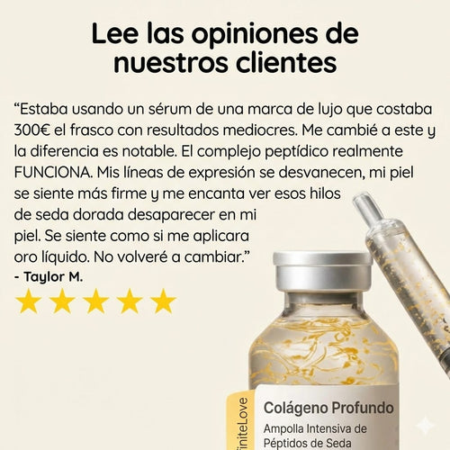 Ashley Silk — Ampolla Tensora de Seda + 30 Péptidos Efecto Lifting Sin Agujas · 30 ml
