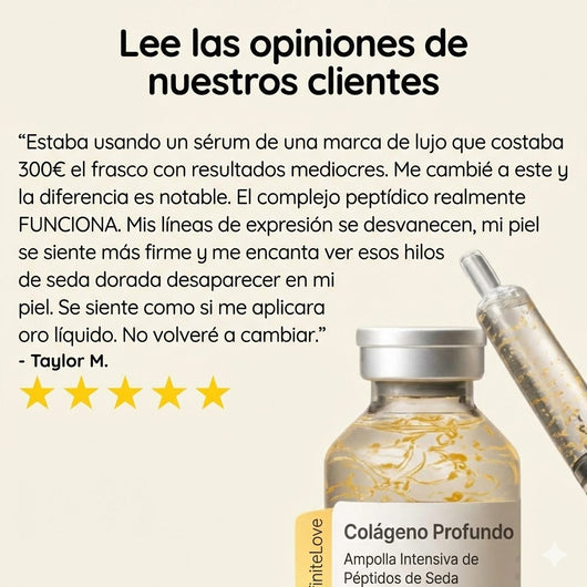 Ashley Silk — Ampolla Tensora de Seda + 30 Péptidos Efecto Lifting Sin Agujas · 30 ml
